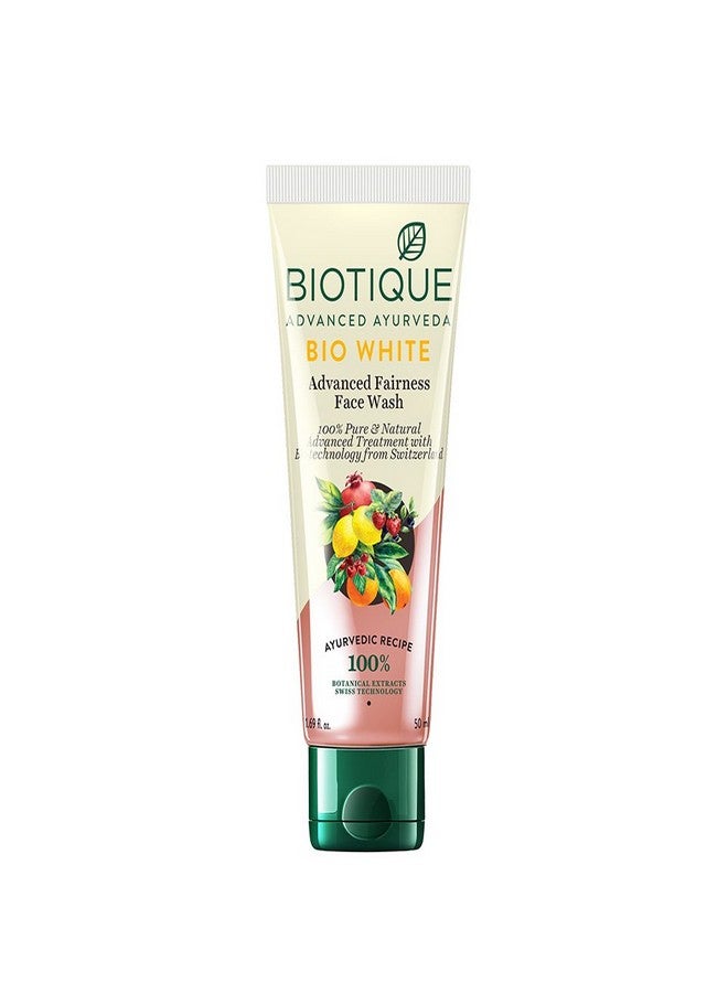 Biotique Bio White Whiting and Brightining Face Wash, 50ml - Image 1